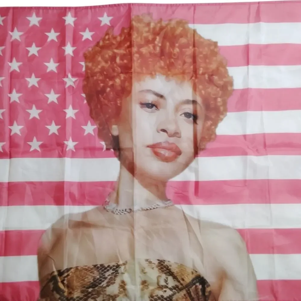 Ice Spice 3x5ft Pink American Tapestry Flag, Outdoor / Room & Dorm Wall Tapestry
